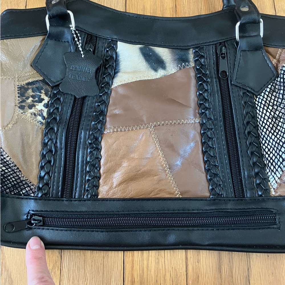 Patchwork Leather Handbag - image 7